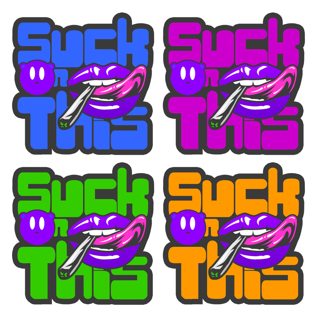 PURPLEBEAR STICKERS - SUCK ON THIS COLLECTION